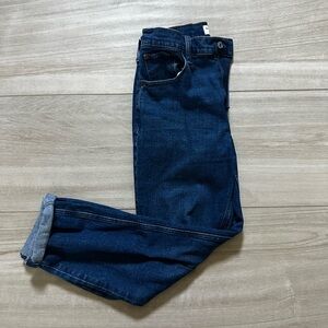 Abercrombie & Fitch Dark Blue High Rise The Mom Jean